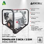 Pompa Air / Waterpump 3 inch / 3" Excell GWB80 1