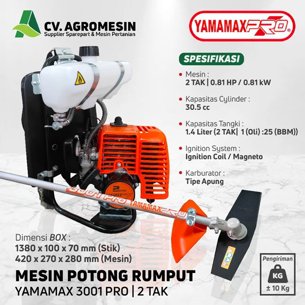 Mesin potong rumput gendong / Brush Cutter 2 TAK Yamamax 3001 PRO