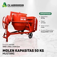 MOLEN CAPACITY 50 KG MUSTANG CEMENT AND CONCRETE MIXING MACHINE