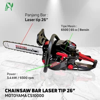 Chainsaw / Gergaji Mesin Motoyama 10000 Bar Laser 26