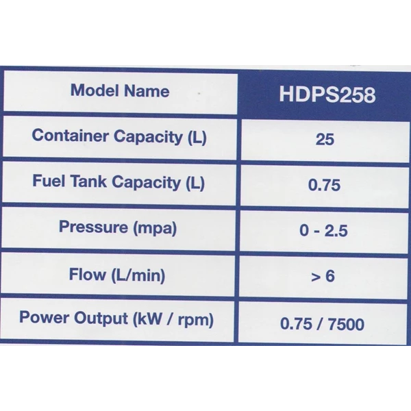 Hyundai Power Sprayer / HDPS258