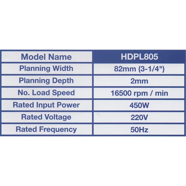 Planer  Hyundai HDPL805