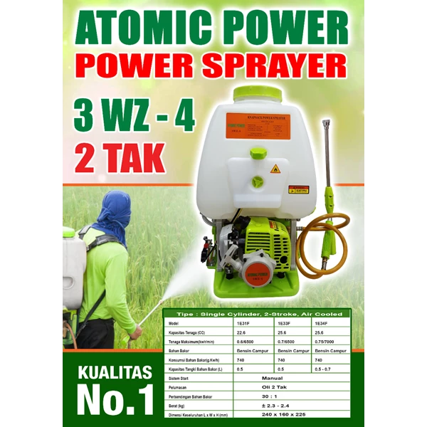 Power Sprayer Atomic Power 3wz4 2 stroke