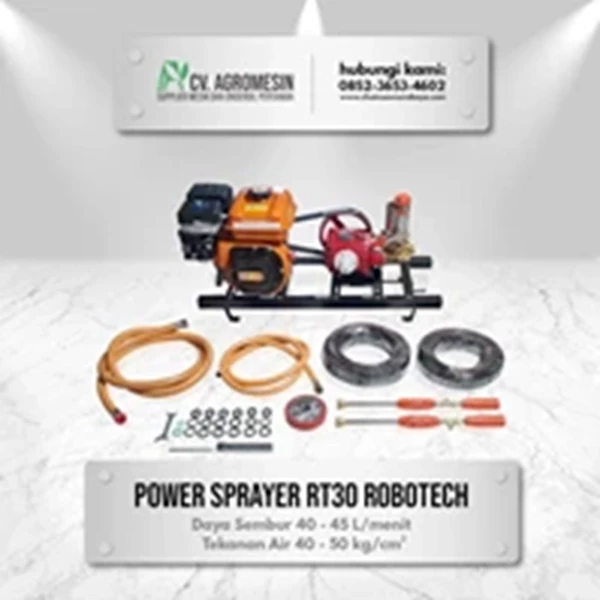 Mesin Penyemprot Pertanian Power Sprayer Robotech RT30 full set Pondasi