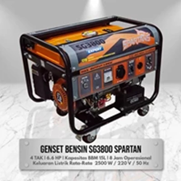 Genset Bensin Spartan SG3800 2500 Watt 6.6 HP