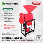 Mesin Giling Padi Rice Polisher PROQUIP QMH350 komplit mesin QX200 AC 1