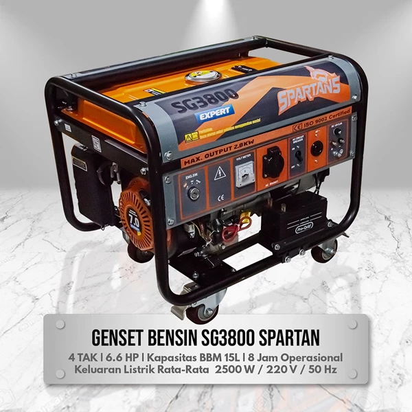 Genset Bensin Spartan SG3800 2500 Watt