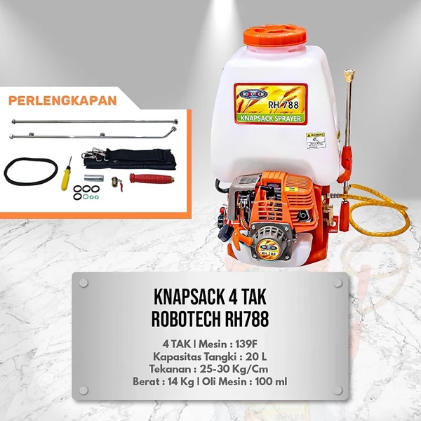 Alat Semprot Pertanian Knapsack Robotech RH788 4 Tak 20 Liter