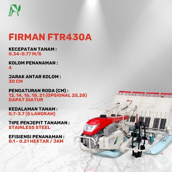 Mesin Tanam Padi Firman FTR430A