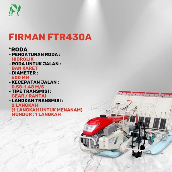 Mesin Tanam Padi Firman FTR430A