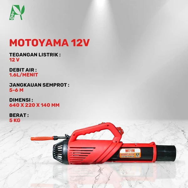 Alat Semprot Pertanian Booster Sprayer Motoyama 12V 