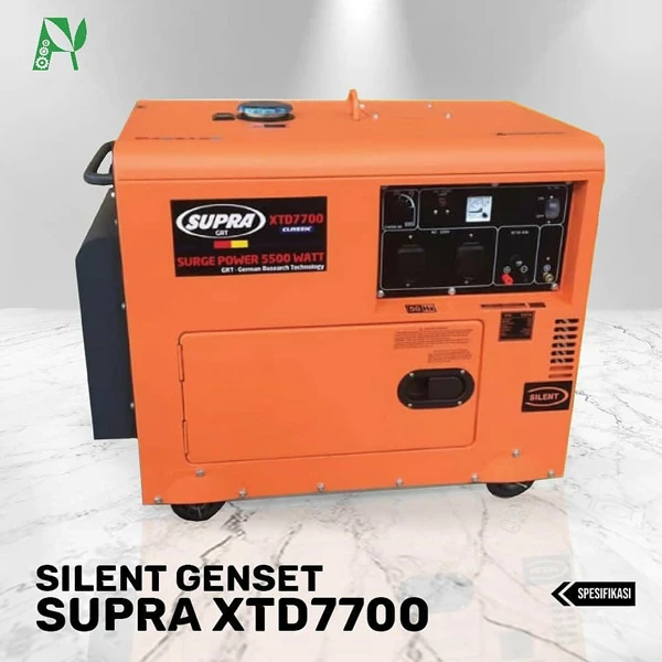 Genset 5000 Watt Silent Supra XTD7700 Solar