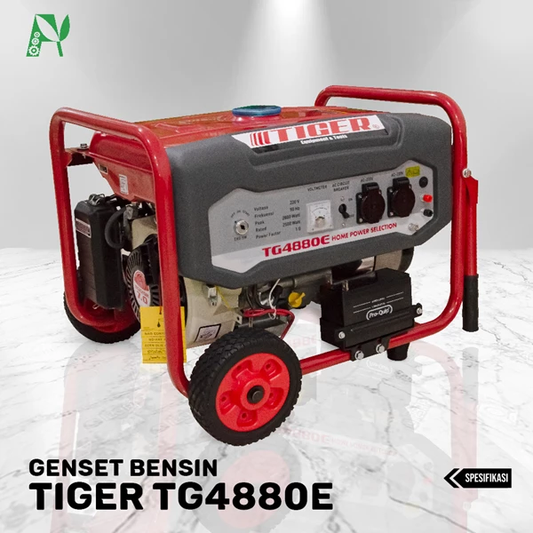 Genset 2800 Watt Bensin Tiger TG4880 E Starter elektrik