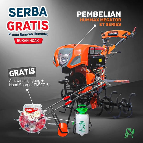 PROMO! Hummax Cultivator Megator ET Series Free Hand Sprayer and Seed Planter