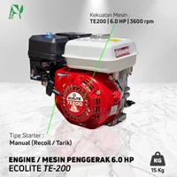 Engine / Mesin Penggerak 6.0 HP Ecolite TE-200 Manual Starter