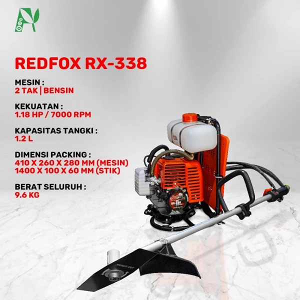 MESIN POTONG RUMPUT REDFOX RX-338
