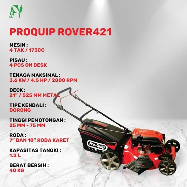 Mesin potong rumput dorong Proquip Rover 421