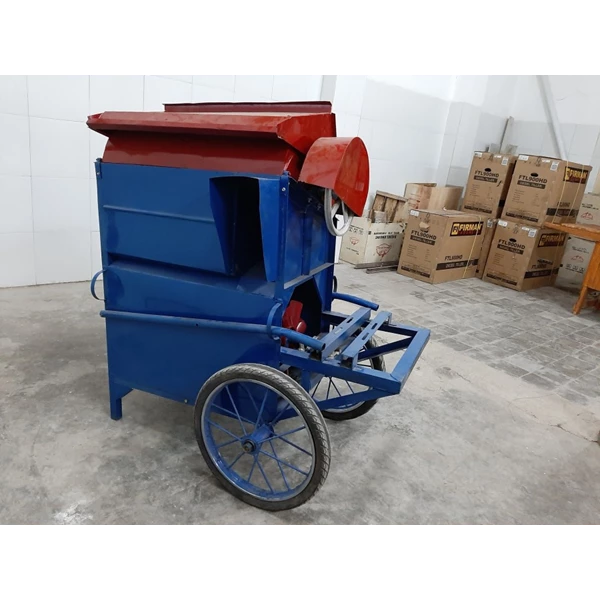 Mesin perontok padi Lokal Warna Biru Merah (Belum Mesin)